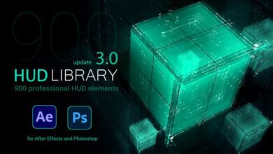 تحديث مكتبة HUD كاملة Videohive - HUD Library update 3.0 - 21100353