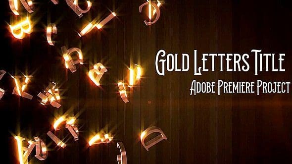 للبريمير عناوين الحروف الذهبية Gold Letters Title 974182