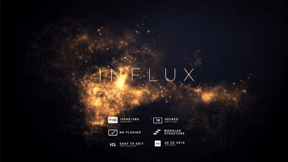 Videohive - Influx | Flow Particles Titles - 31893109 - Project for After Effects