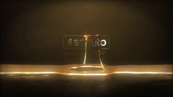 شعار سائل الذهب Videohive - Gold Liquid Logo - 27651090