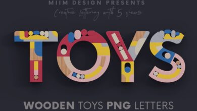 ألعاب خشبية - حروف ثلاثية الأبعاد | Wooden Toys - 3D Lettering